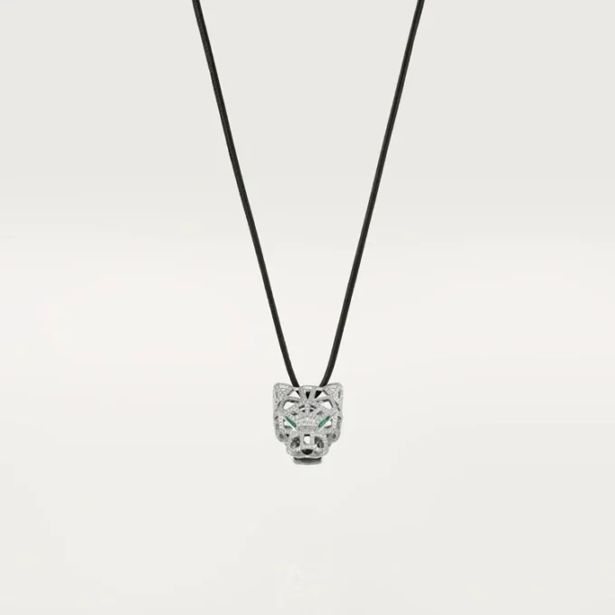 Panthere De Cartier-halsketting – Witgoud, smaragden, diamanten, onyx – Cartier