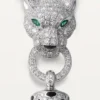 Panthere De Cartier-halsketting – Witgoud, zwarte lak, smaragden, onyx, diamanten – Cartier