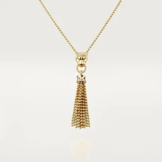 Panthere De Cartier-ketting – geelgoud, zwarte lak, tsavoriet-granaten, onyx, diamanten – Cartier