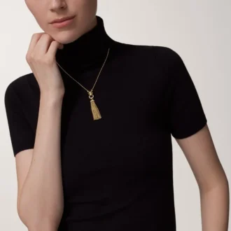 Panthere De Cartier-ketting – geelgoud, zwarte lak, tsavoriet-granaten, onyx, diamanten – Cartier