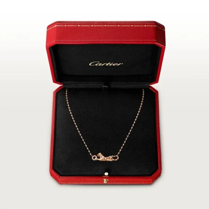Panthere De Cartier-ketting – Roségoud, tsavorietgranaten, diamanten – Cartier