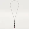 Panthere De Cartier lange ketting, robijn, multi-wear, groot model, bezet