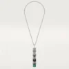 Panthere De Cartier lange ketting, smaragdgroen, multi-wear, groot model, bezet