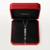 Panthere De Cartier lange ketting, smaragdgroen, multi-wear, groot model, bezet