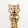 Panthere De Cartier-oorbellen – geelgoud, diamanten, tsavoriet-granaten, onyx – Cartier