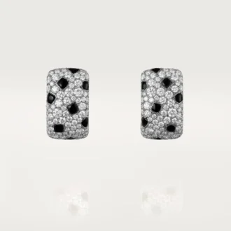 Panthere De Cartier Oorbellen – Witgoud, Onyx, Diamanten – Cartier