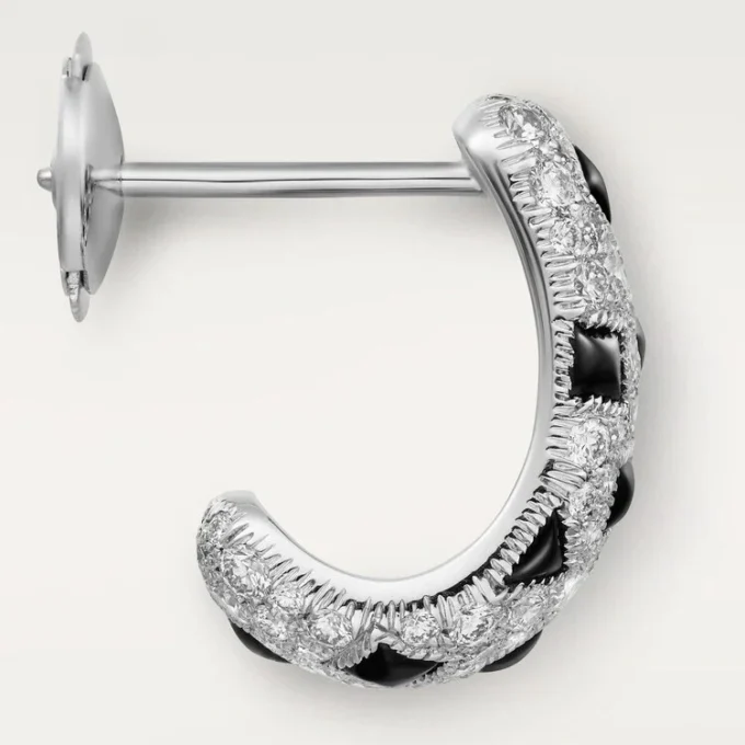 Panthere De Cartier Oorbellen – Witgoud, Onyx, Diamanten – Cartier