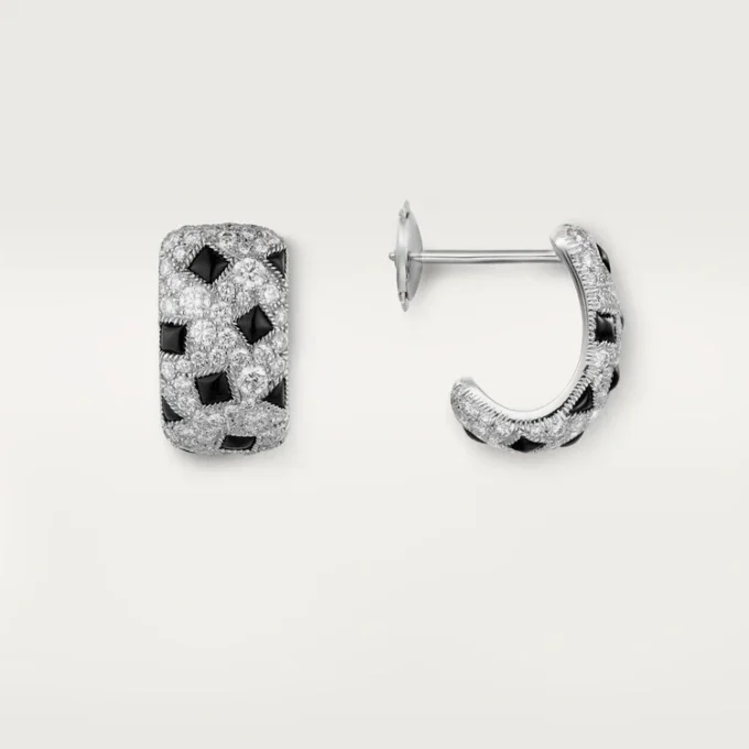 Panthere De Cartier Oorbellen – Witgoud, Onyx, Diamanten – Cartier