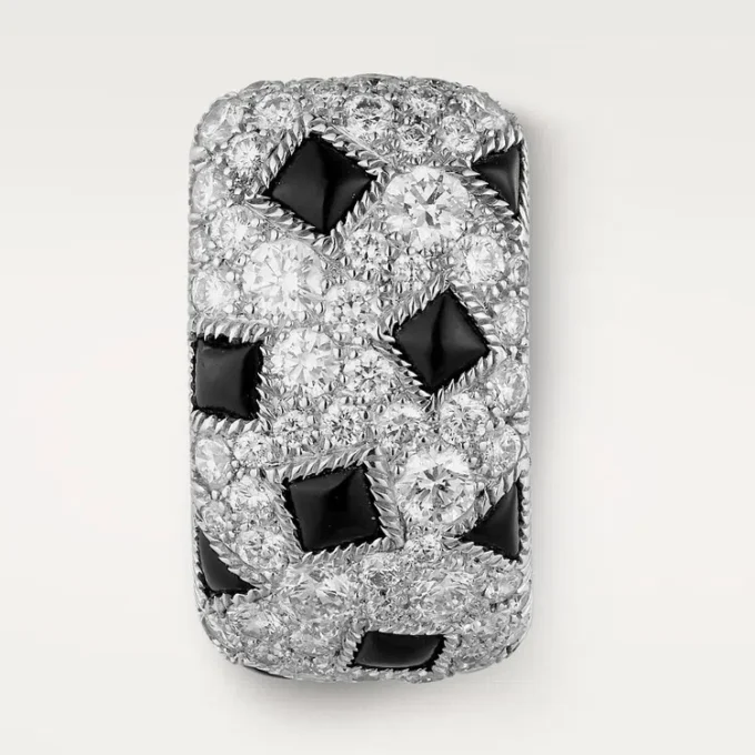 Panthere De Cartier Oorbellen – Witgoud, Onyx, Diamanten – Cartier