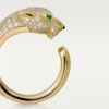 Panthere De Cartier-ring – geelgoud, diamanten, smaragden, onyx – Cartier