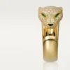 Panthere De Cartier-ring – geelgoud, diamanten, smaragden, onyx – Cartier