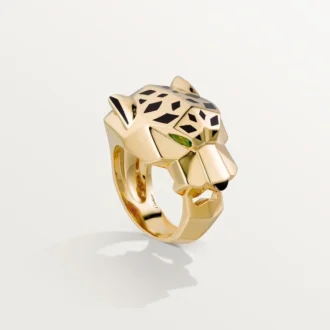 Panthere De Cartier-ring – geelgoud, lak, tsavorietgranaat, onyx – Cartier