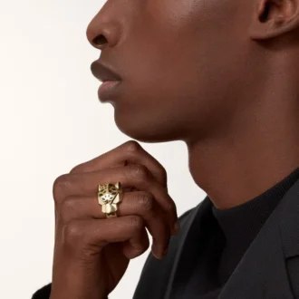 Panthere De Cartier-ring – geelgoud, lak, tsavorietgranaat, onyx – Cartier
