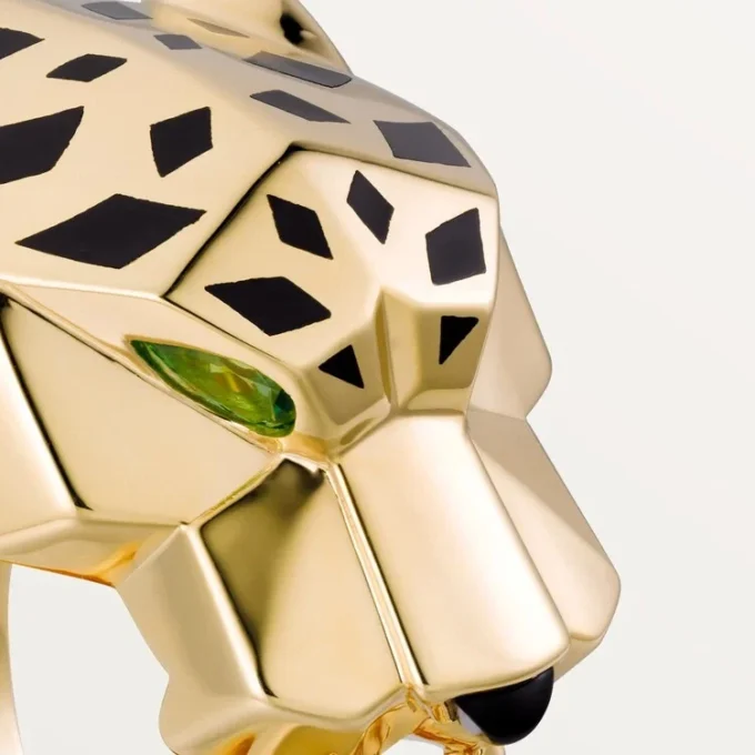 Panthere De Cartier-ring – geelgoud, lak, tsavorietgranaat, onyx – Cartier