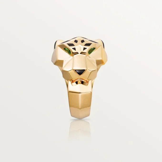 Panthere De Cartier-ring – geelgoud, lak, tsavorietgranaat, onyx – Cartier
