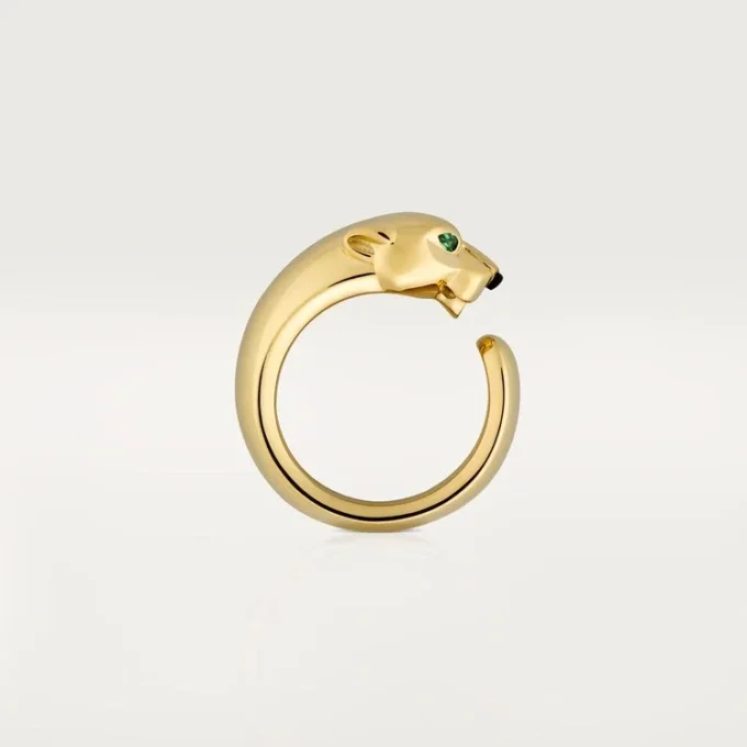 Panthere De Cartier-ring – geelgoud, onyx, tsavoriet-granaat – Cartier