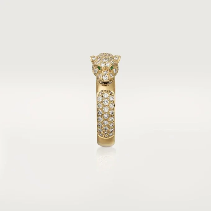 Panthere De Cartier-ring – geelgoud, smaragden, onyx, diamanten – Cartier