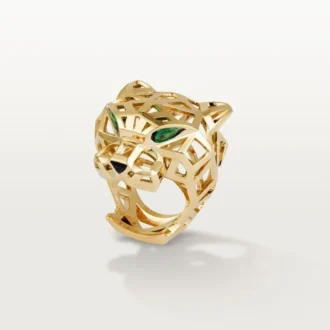 Panthere De Cartier-ring – geelgoud, tsavorietgranaten, onyx – Cartier