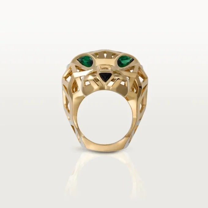 Panthere De Cartier-ring – geelgoud, tsavorietgranaten, onyx – Cartier