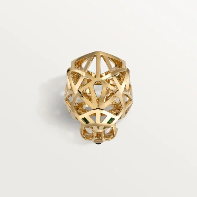 Panthere De Cartier-ring – geelgoud, tsavorietgranaten, onyx – Cartier