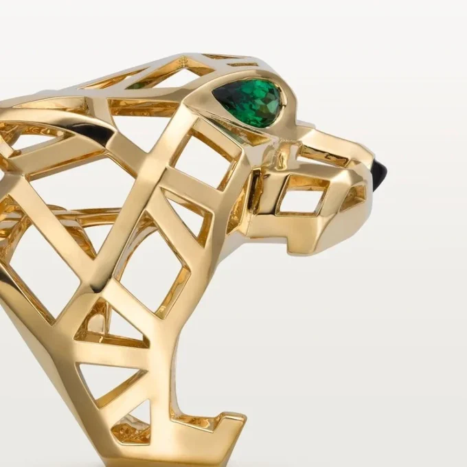 Panthere De Cartier-ring – geelgoud, tsavorietgranaten, onyx – Cartier
