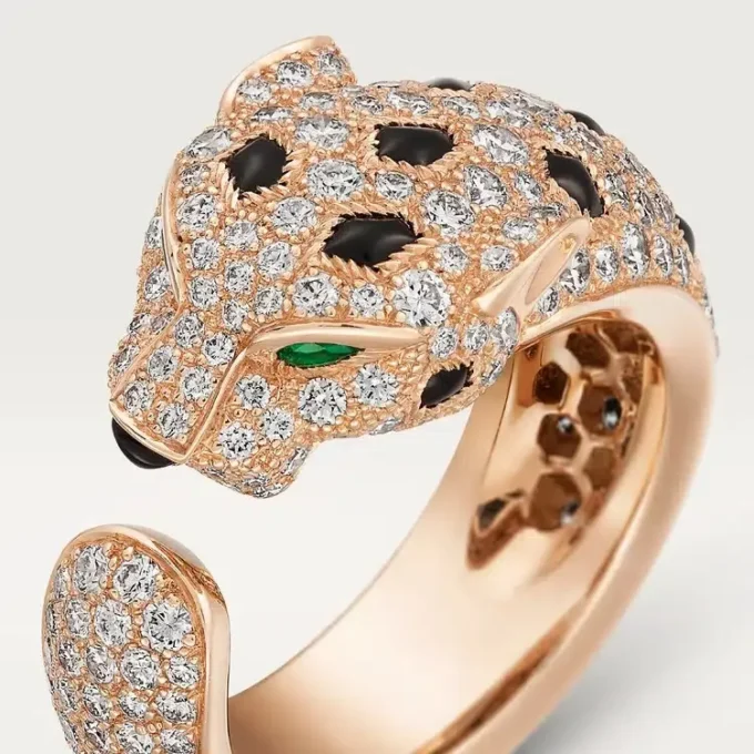 Panthere De Cartier-ring, middelgroot model, bezet
