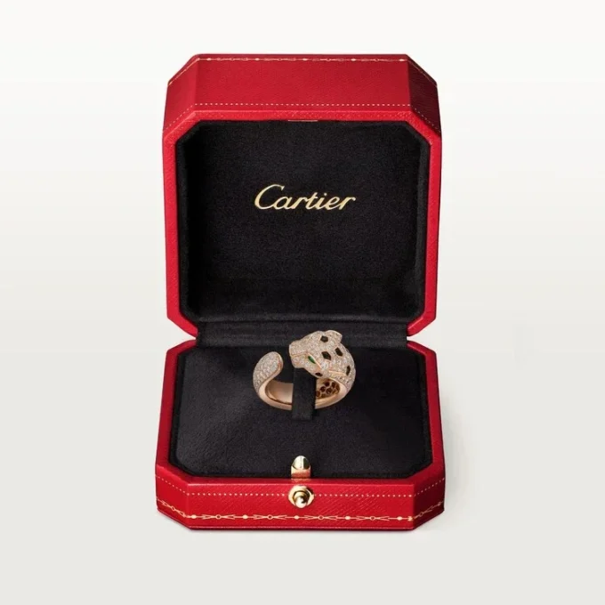 Panthere De Cartier-ring, middelgroot model, bezet