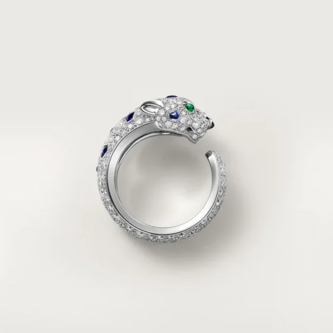 Panthere De Cartier-ring, middelgroot model, half bezet