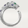 Panthere De Cartier-ring, middelgroot model, half bezet