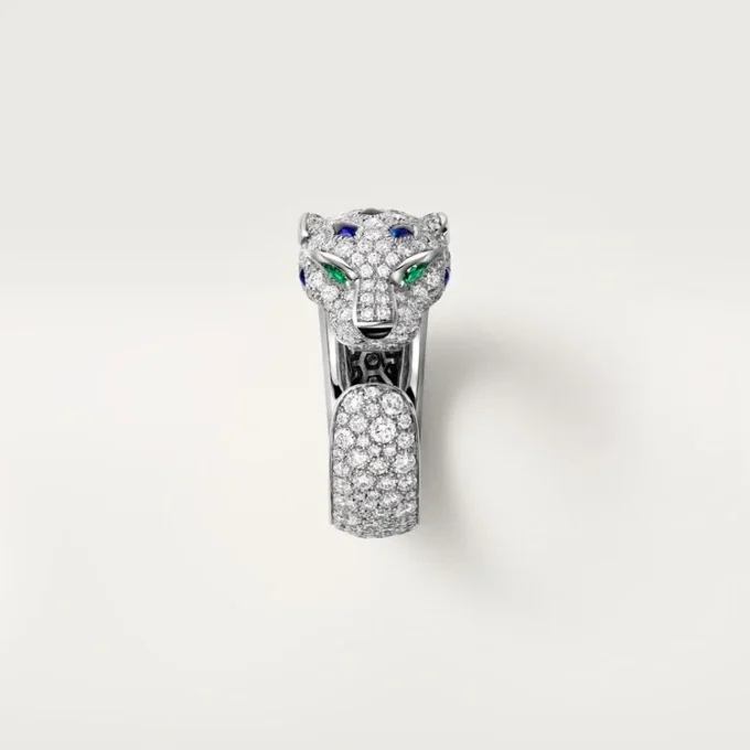 Panthere De Cartier-ring, middelgroot model, half bezet