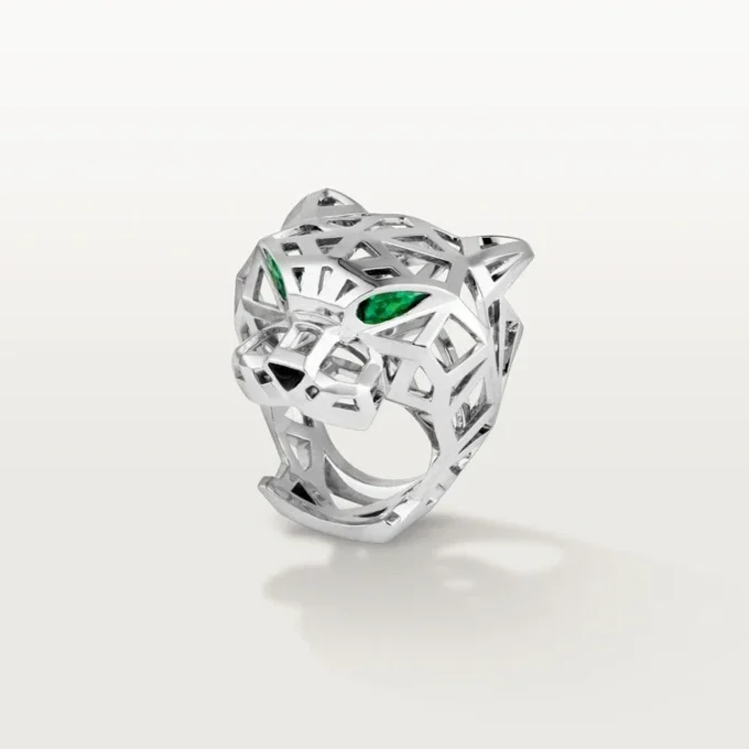 Panthere De Cartier-ring – niet-gerhodineerd witgoud, tsavoriet-granaten, onyx – Cartier