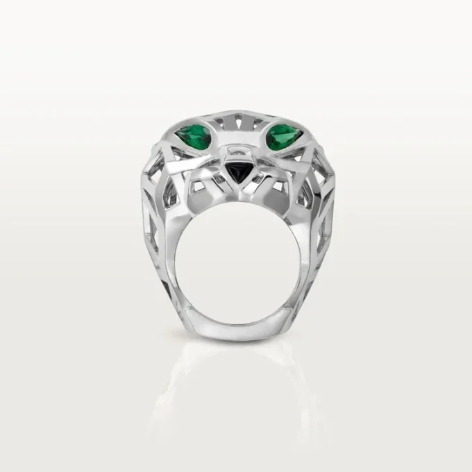 Panthere De Cartier-ring – niet-gerhodineerd witgoud, tsavoriet-granaten, onyx – Cartier