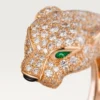 Panthere De Cartier-ring – Roségoud, diamanten, smaragden, onyx – Cartier