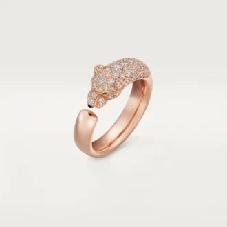 Panthere De Cartier-ring – roségoud, onyx, smaragden, diamanten – Cartier