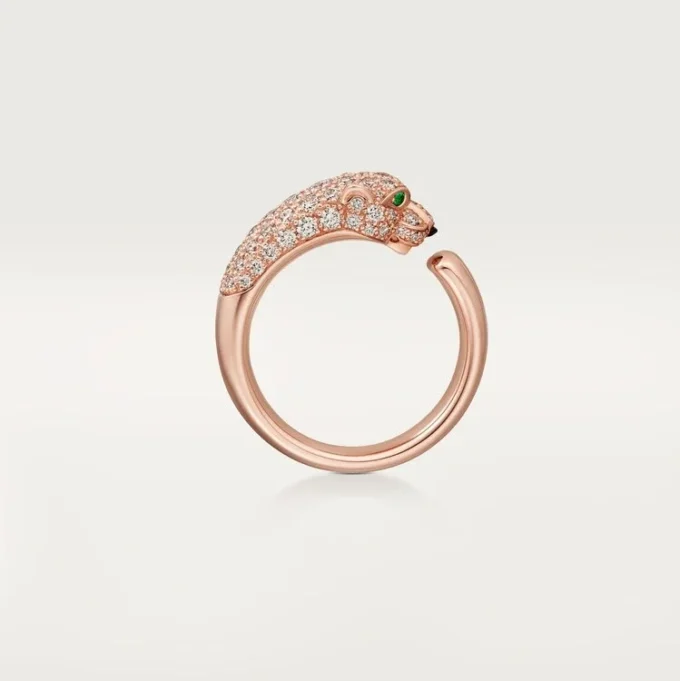 Panthere De Cartier-ring – roségoud, onyx, smaragden, diamanten – Cartier