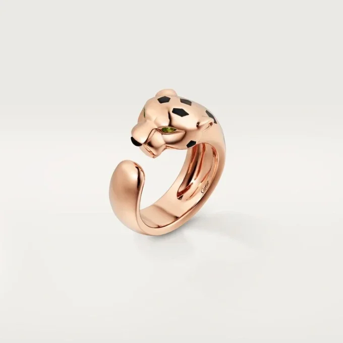 Panthere De Cartier-ring – Roségoud, tsavoriet-granaten, onyx – Cartier