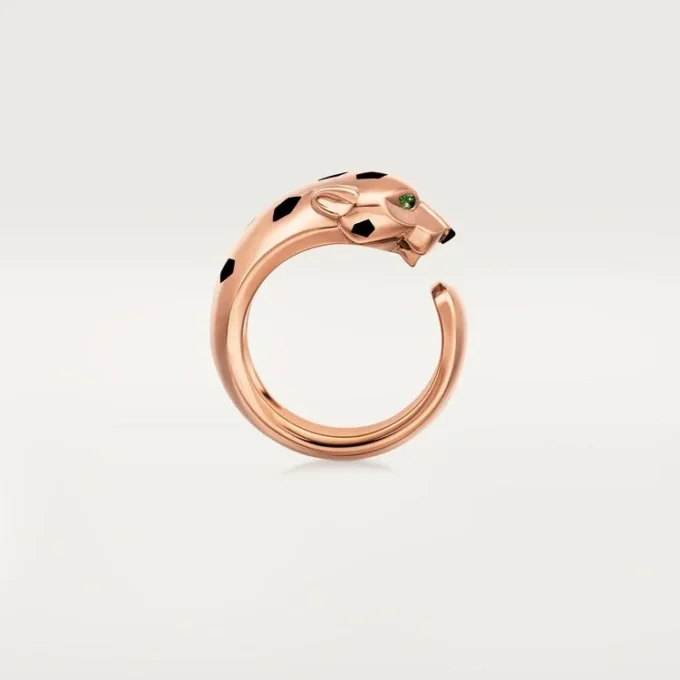Panthere De Cartier-ring – Roségoud, tsavoriet-granaten, onyx – Cartier
