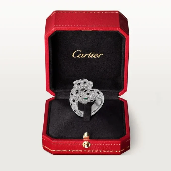 Panthere De Cartier-ring, scharnierend, bezet