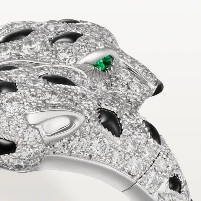 Panthere De Cartier-ring, scharnierend, bezet