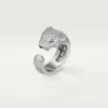 Panthere De Cartier-ring – witgoud, diamanten, smaragden, onyx – Cartier
