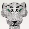 Panthere De Cartier-ring – witgoud, diamanten, smaragden, onyx – Cartier