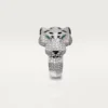 Panthere De Cartier-ring – witgoud, diamanten, smaragden, onyx – Cartier