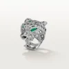 Panthere De Cartier-ring – Witgoud, smaragden, onyx, diamanten – Cartier