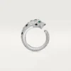Panthere De Cartier-ring – Witgoud, smaragden, onyx, diamanten – Cartier