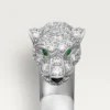 Panthere De Cartier-ring – Witgoud, smaragden, onyx, diamanten – Cartier