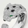 Panthere De Cartier-ring – Witgoud, smaragden, onyx, diamanten – Cartier