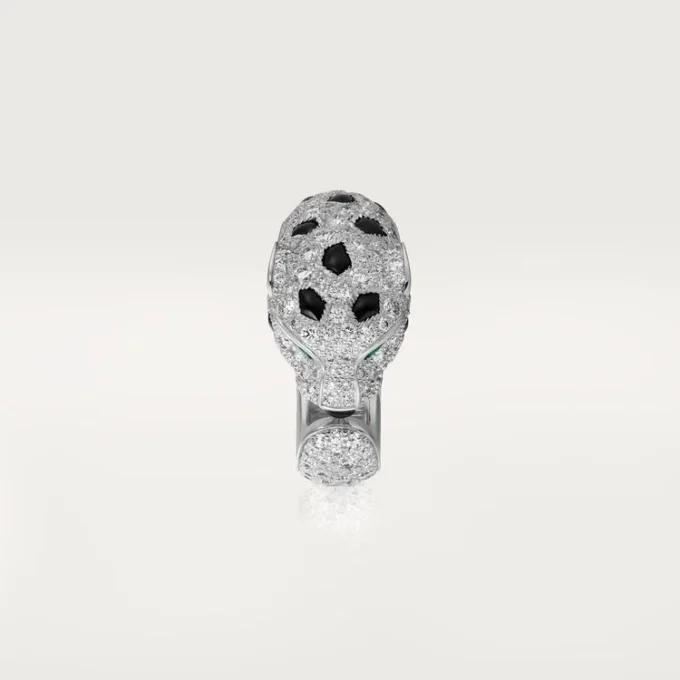 Panthere De Cartier-ring – Witgoud, smaragden, onyx, diamanten – Cartier