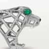 Panthere De Cartier-ring – Witgoud, smaragden, onyx, diamanten – Cartier