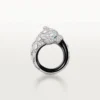 Panthere De Cartier-ring, zwart gelakt, bezet