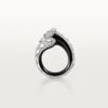 Panthere De Cartier-ring, zwart gelakt, bezet